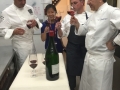 Chef Jerome Bocuse, Executive Director Young Yun, Chef Gavin Kaysen, Chef Daniel Boulud tasting some Volnay wine