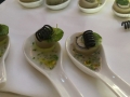 Citrus Cured Hamachi Tartar, Young Coconut Vinaigrette, Avocado, Fingerlime and Squid Ink Lavash