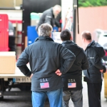 Loading the truck.