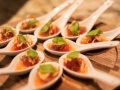 Mara-Canape4_Tuna-Crudo-Preserved-Tomato-Broth-Basil-Seeds-Crispy-Shallots_PhotoCredit_LiamDoyle